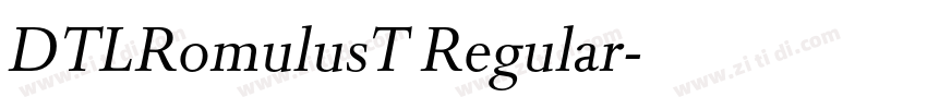 DTLRomulusT Regular字体转换